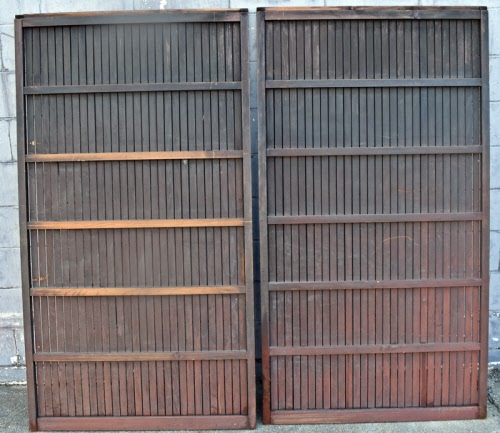 Antique Japanese Kōshi-do Entrance Doors - Cedar - Japanache